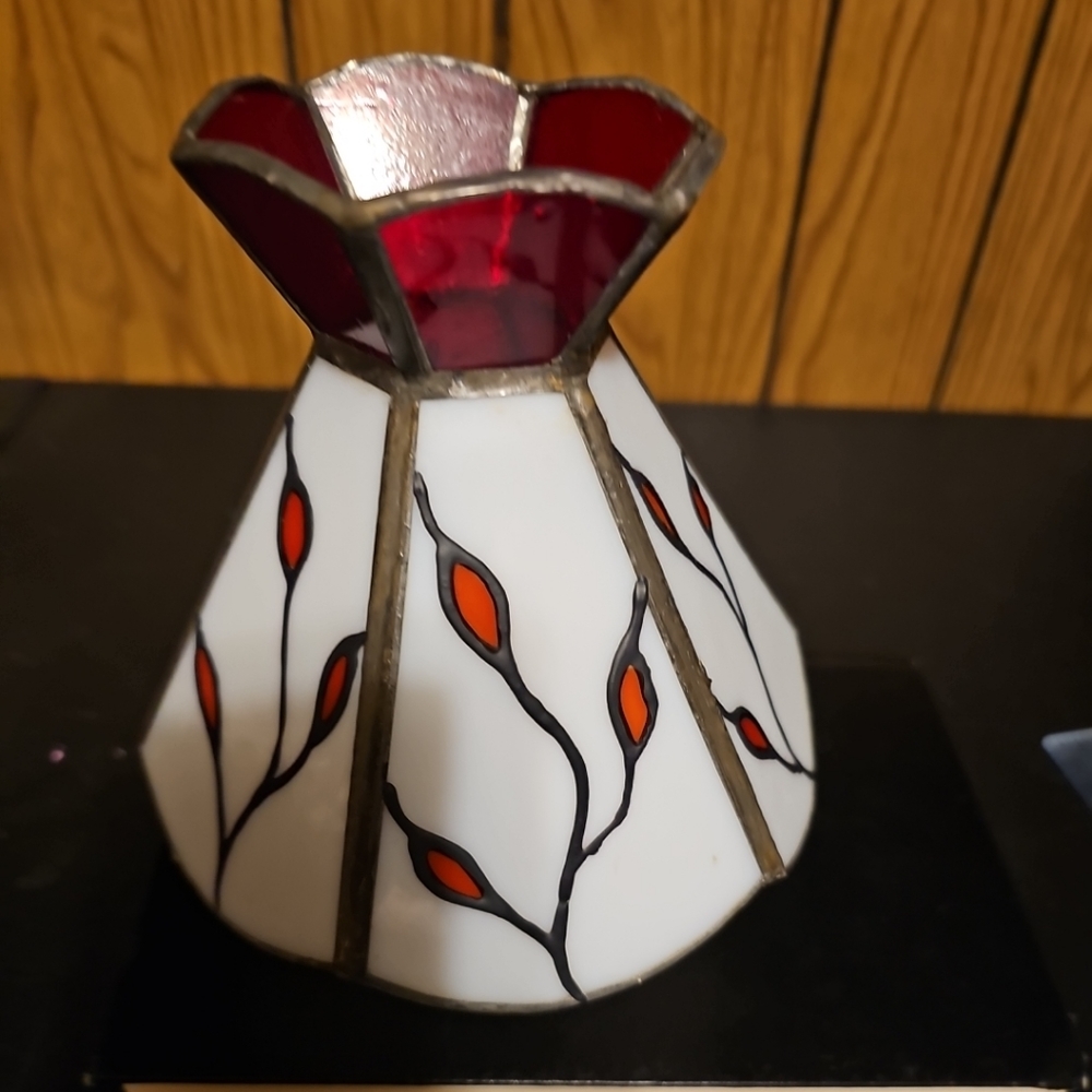 Vintage Stained Glass Lampshade